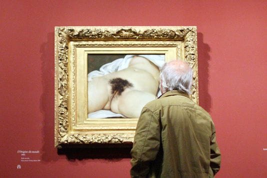"L'Origine du monde", de Gustave Courbet exposée au Grand Palais à Paris en octobre 2007. AFP/THOMAS COEX