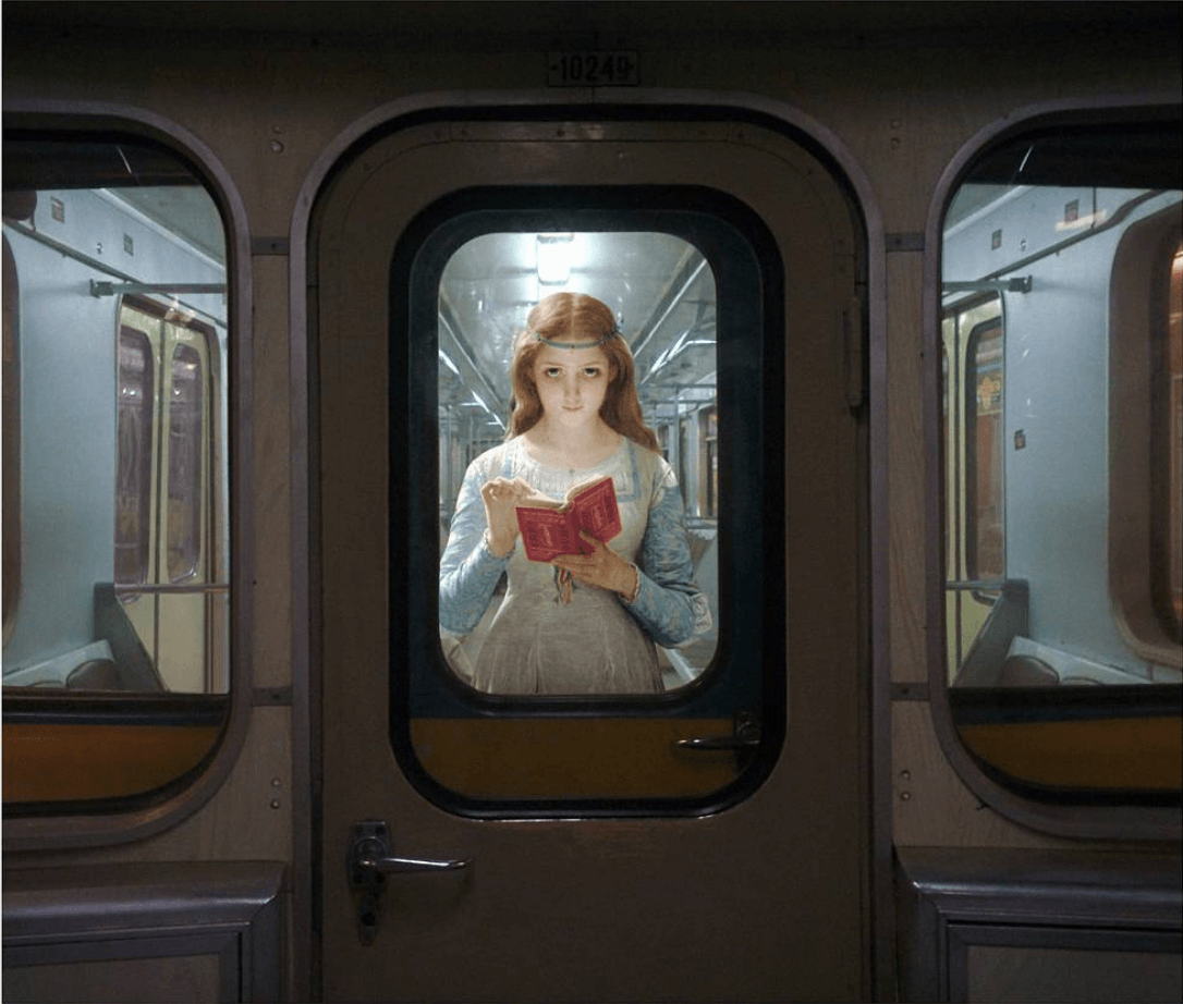 La vierge marie prend le métro