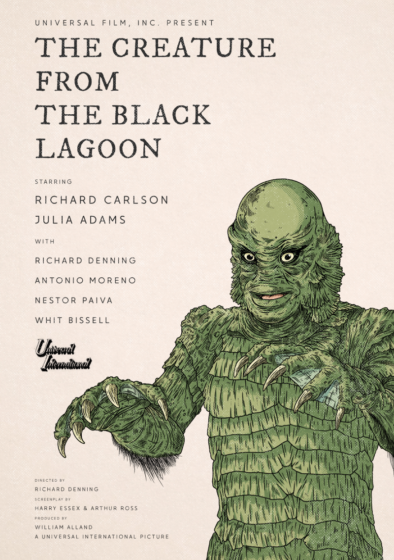 Affiche du film L'Étrange Créature du lac noir de Jack Arnold