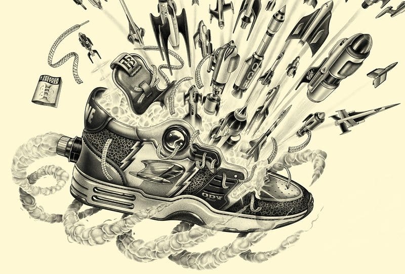 illustration de sneakers par shane