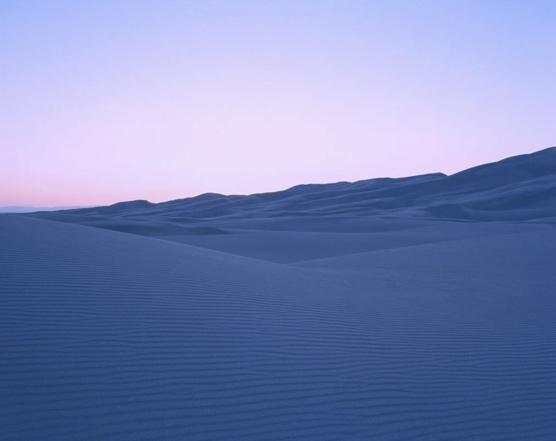 dune de sable bleu