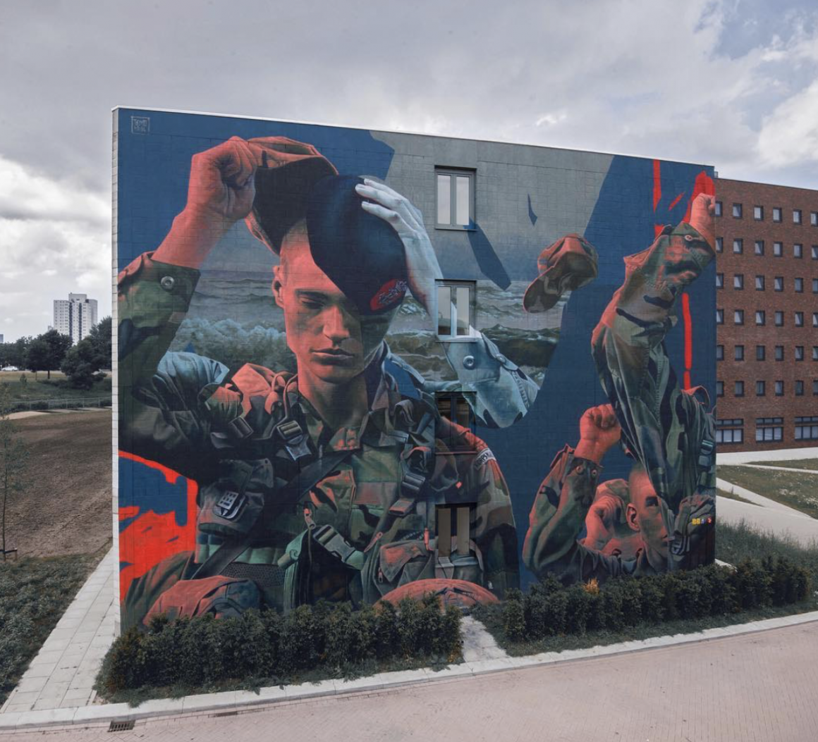 Des militaires street art