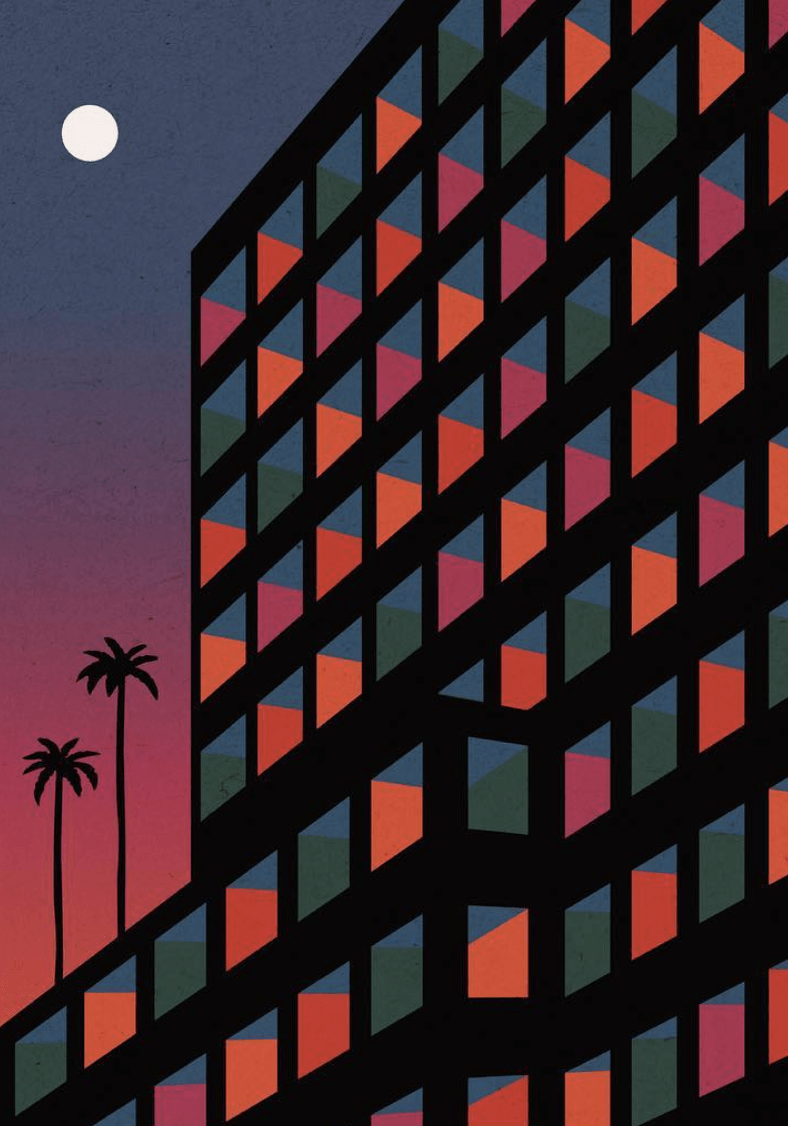 dusk architecture par l'illustrateur Chuck Gonzales