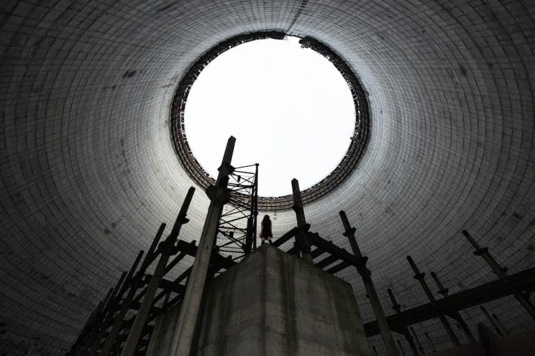photo d'une chantier d'une centrale nucléaire 