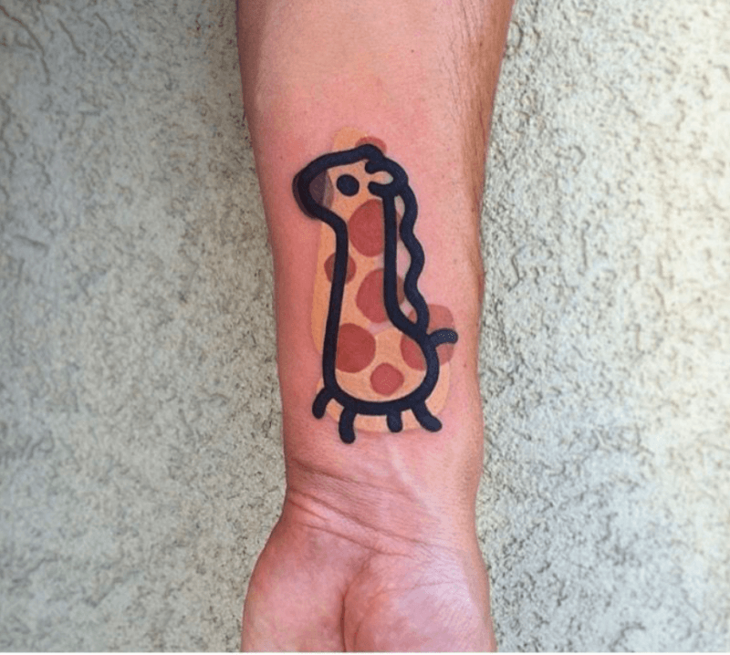 giraffe tatouage