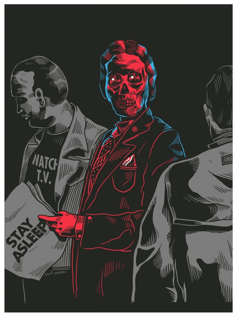 smithe  Luis Enrique - they live / screen print for Mucho Machismo, 2012 