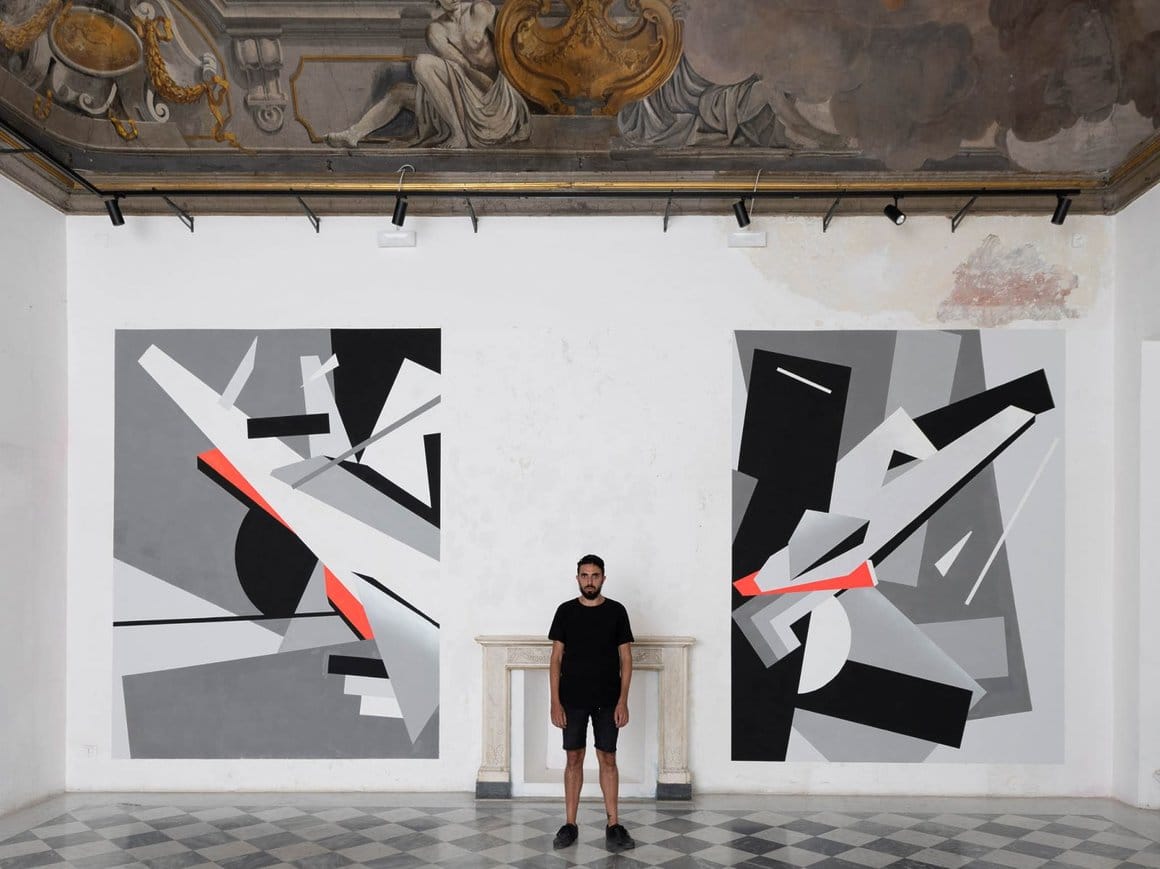 Palazzo Cavallerini Lazzaroni et Greg Jager au milieu de ses oeuvres 