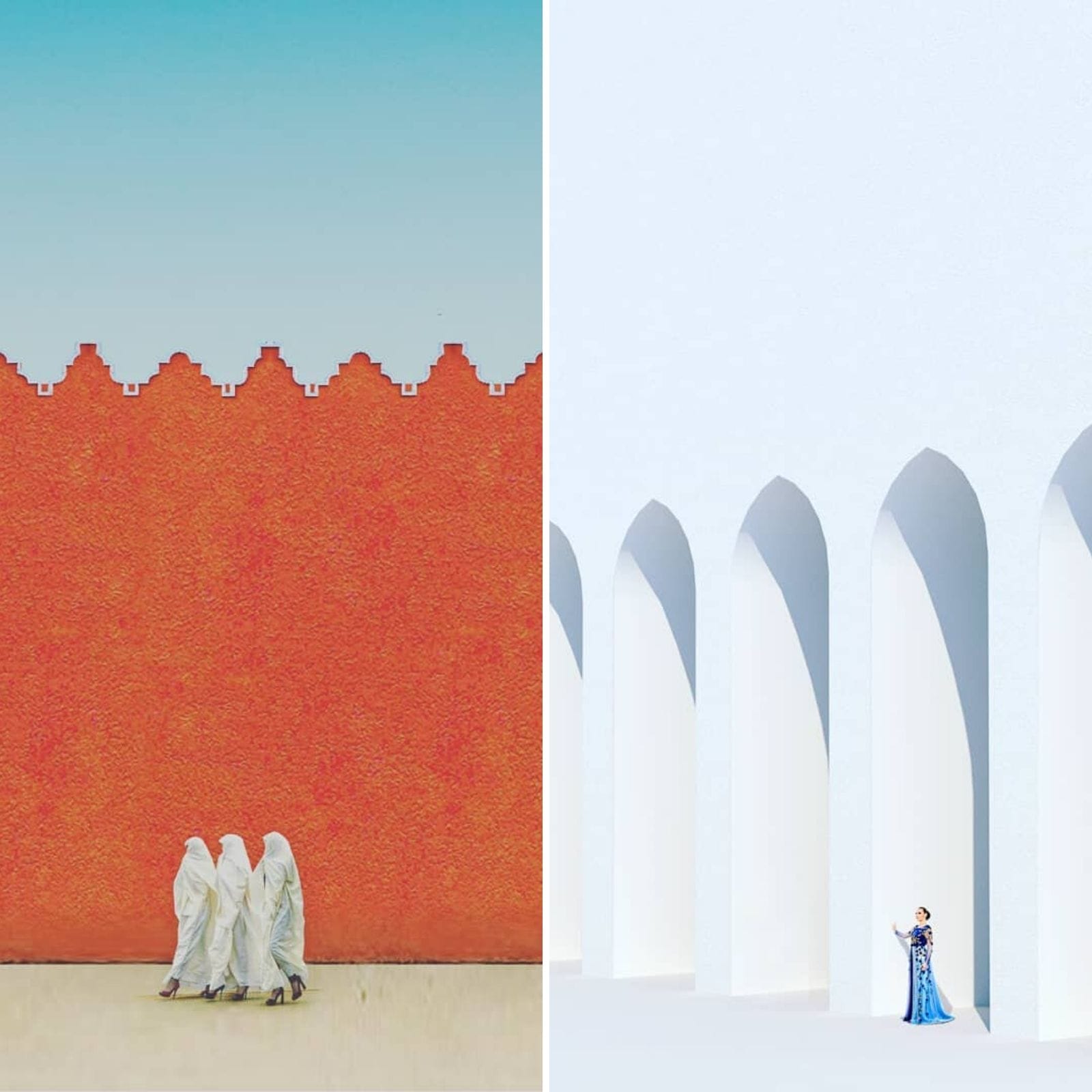 Moroccan Minimalism, "entre couleur et lumière", composition de collages ultra colorés 2