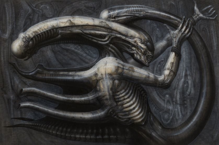Sculpture dessinée par Hans Ruedi Giger pour le film "Alien, le huitième passager".