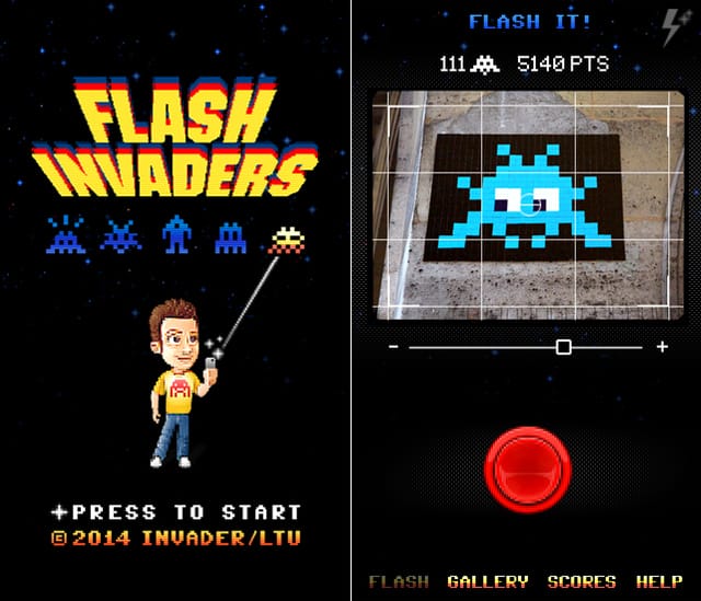 flash invaders jeu 2014 avant pokémon go chasse aux invaders 
