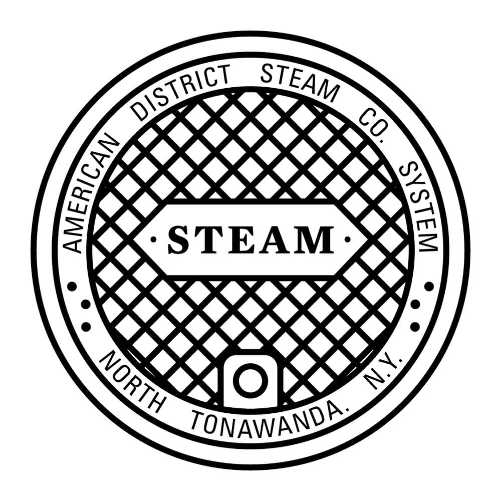plaque égout dessin steam noir et blanc 