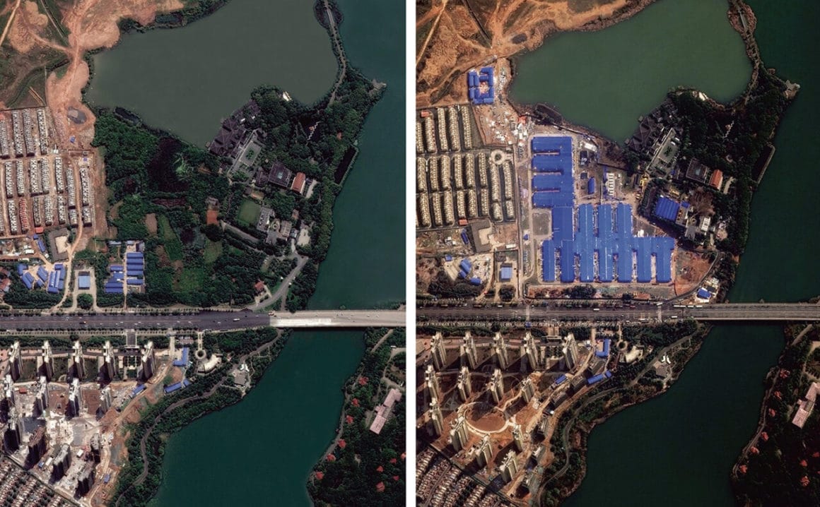 Timelapse de la construction du nouvel hôpital de Wuhan dans le livre "Overview Timelapse : How We Change the Earth"