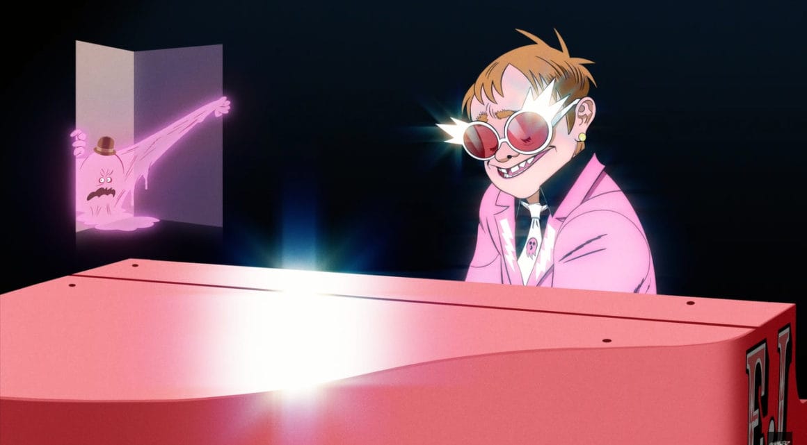 The Pink Phantom et Elton John dans le dernier clip du groupe Gorillaz