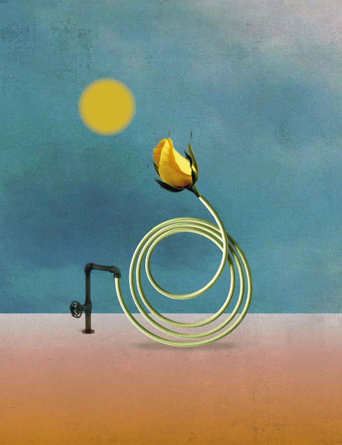"Yellow watering" est une création surréaliste de Marcos Guinoza