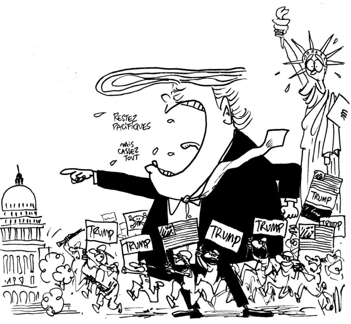 Caricature de Trump au Capitole par Kroll