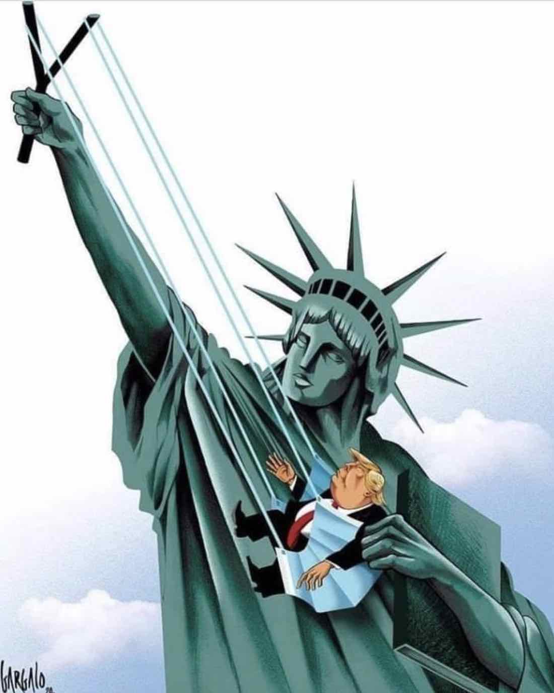 Caricature de Trump par Vasco Gargalo