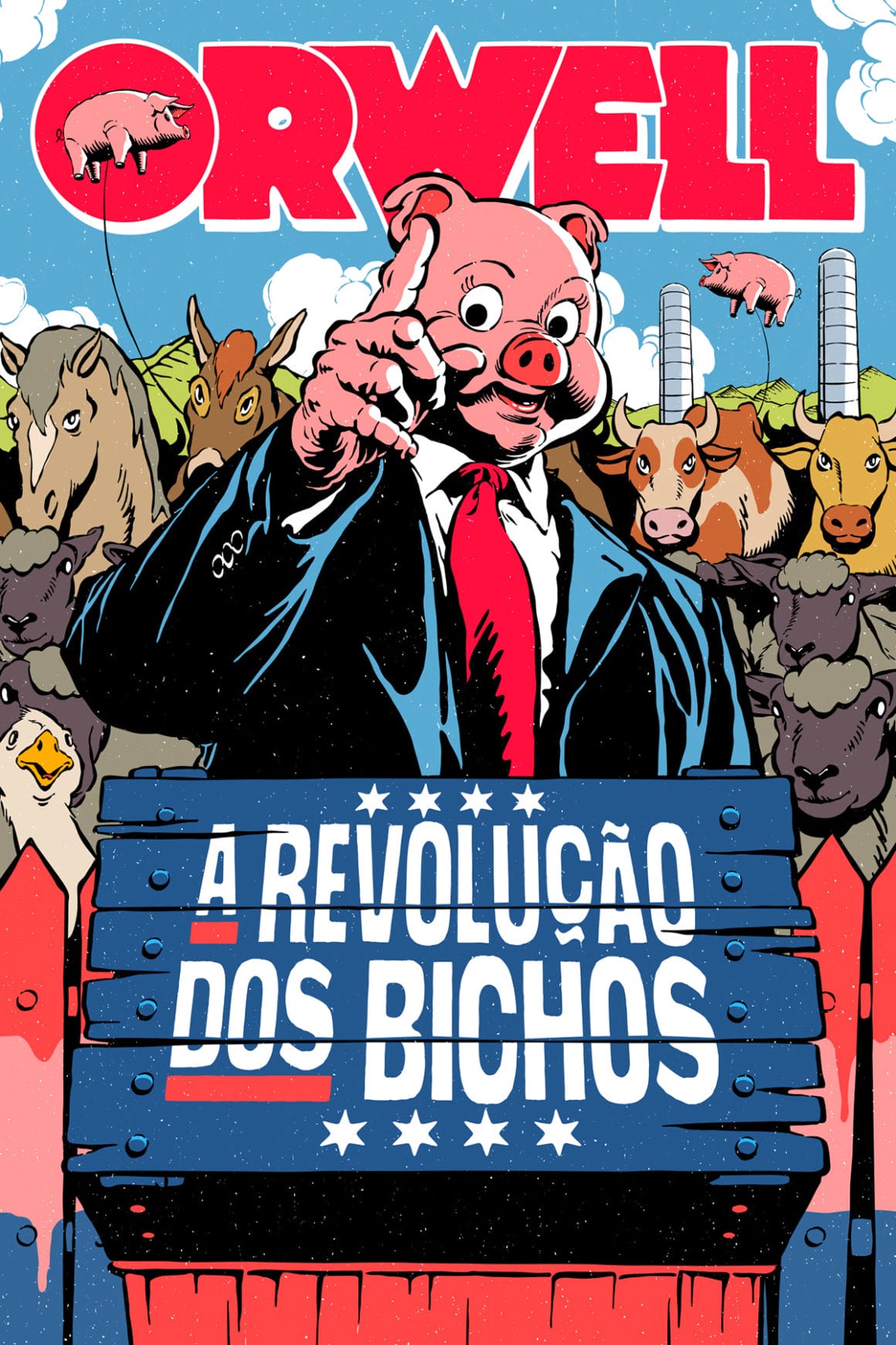Caricature de Donald Trump façon animaux de la ferme par Butcher Billy