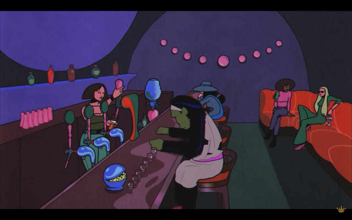 Guenon dans un bar