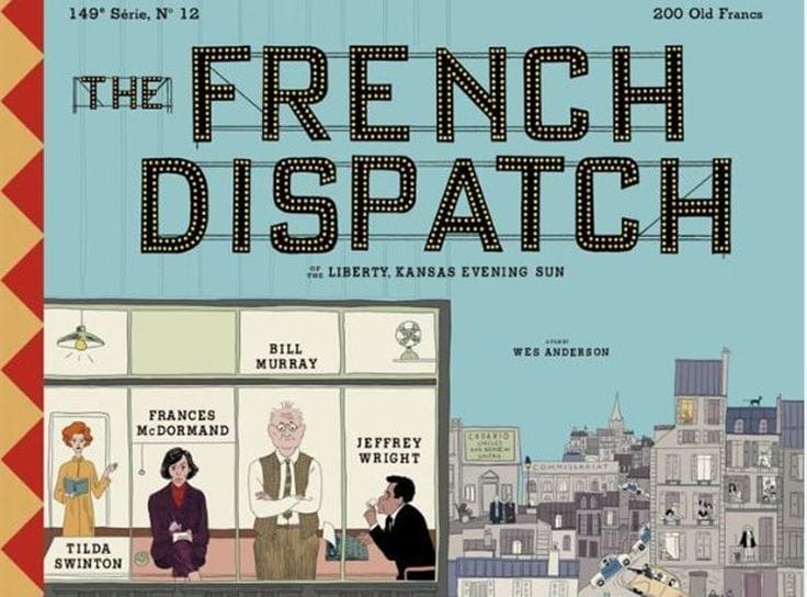 affiche de The french Dispatch De Wes Anderson