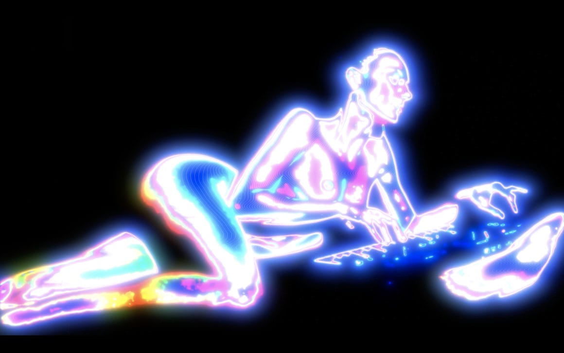 extrait du clip divine créature, réalisé par Polygon 1993, en collaboration avec le couple LeoLulu, connu notamment pour leur activité sur pornhub.
la femme est composée de néons et sulfureuse