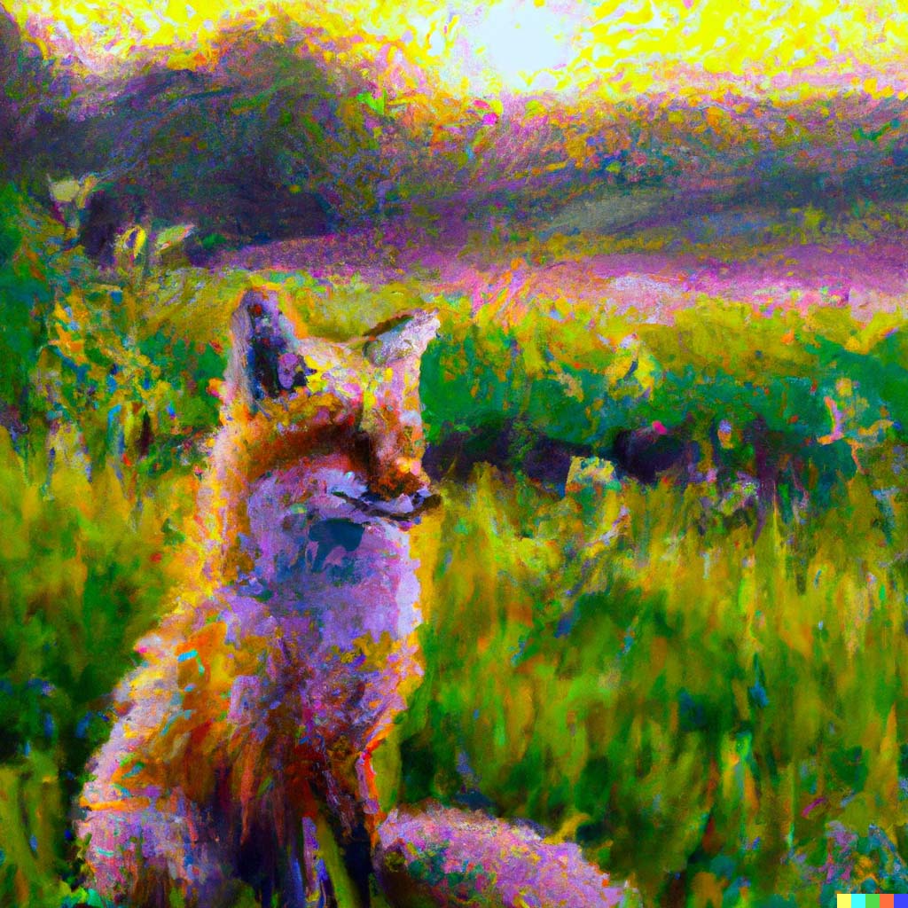 Image d'un renard obtenu par l'intelligence artificielle DALL-E