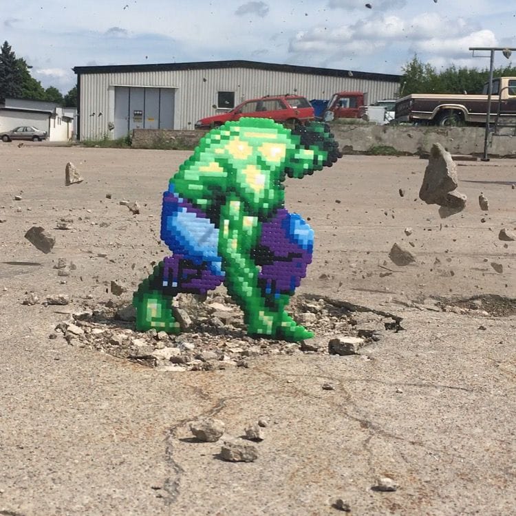 Hulk smash en pixel art. 