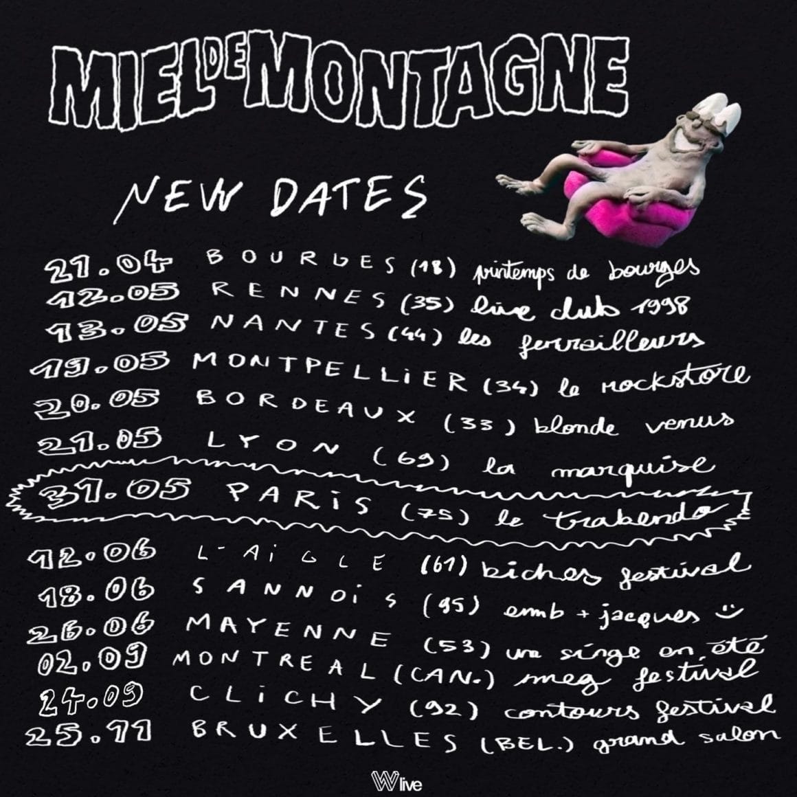 dates de concert de Miel de Montagne. 