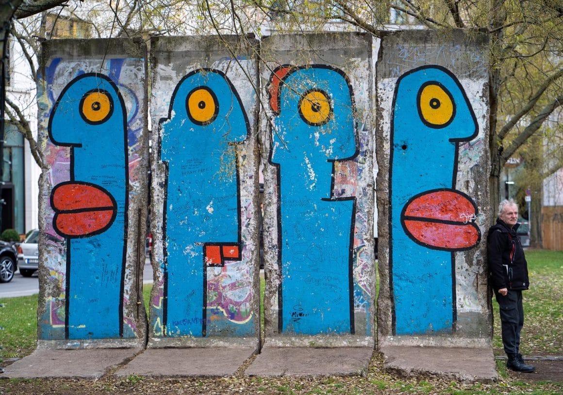 Partie du mur de Berlin située à Leipziger
