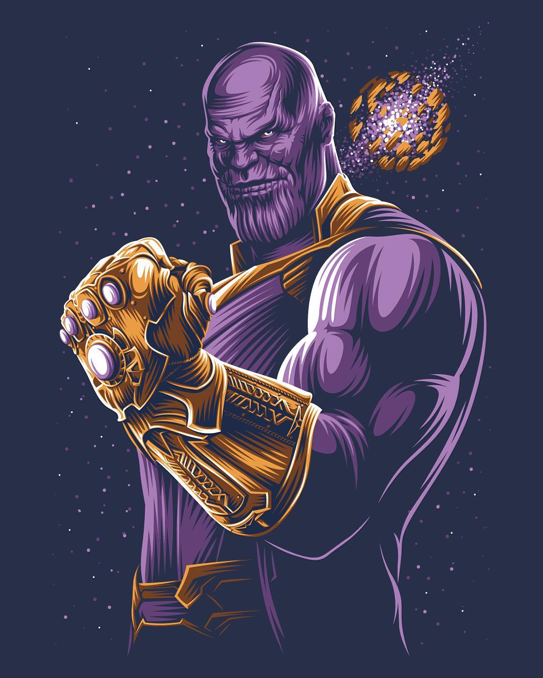 Illustration d'Aleksey Rico représentant Thanos