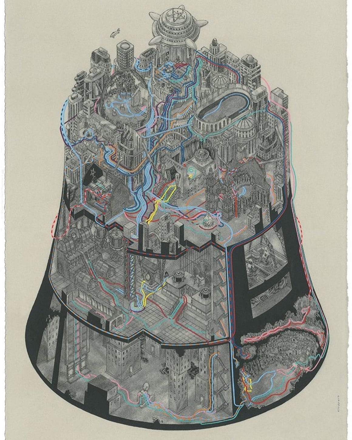 Carte de « Metropolis » par Andrew DeGraff
