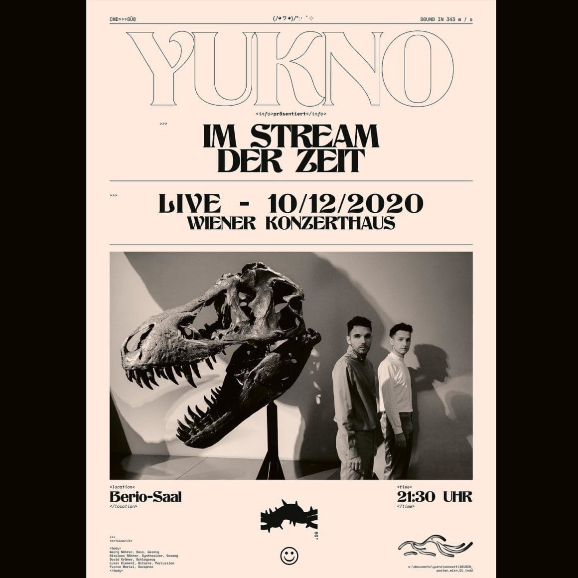Affiche de concerts du groupe Yukno par Sandro Rybak
