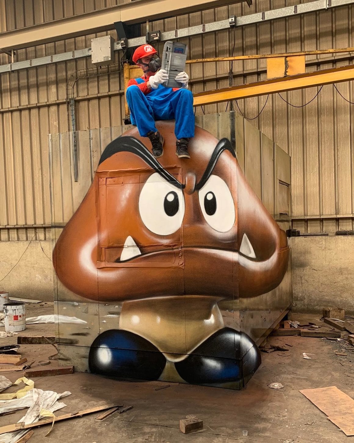 Graffiti du monde de Mario par le graffeur Scaf