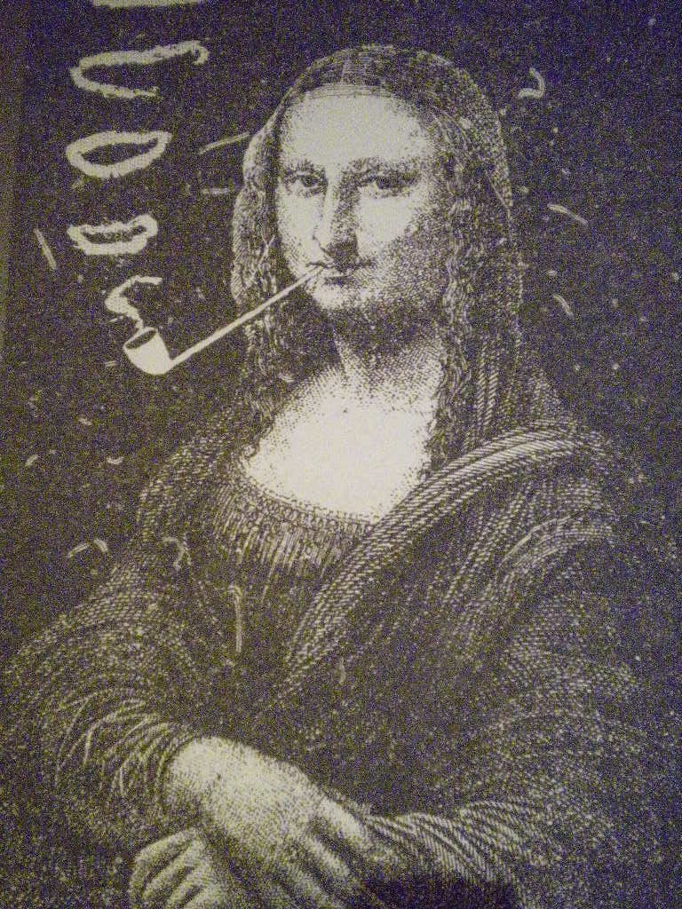 Mona Lisa fumant la pipe de Sapeck des Arts incohérents