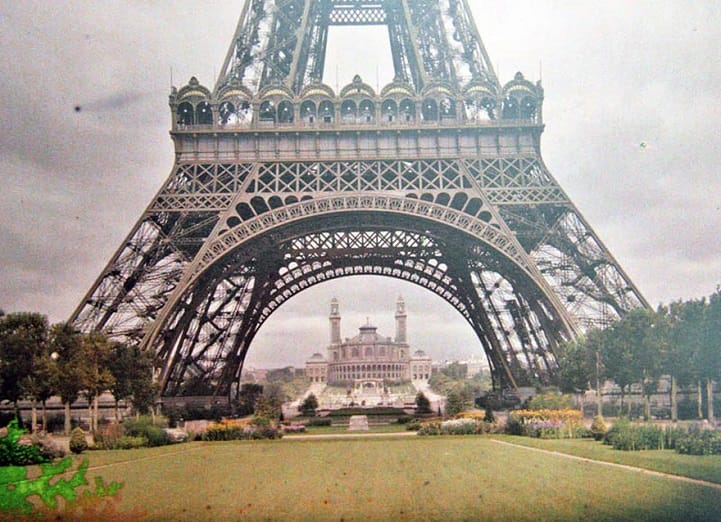 Photo anciennce de La Tour Eiffel et le Trocadéro (1912)
