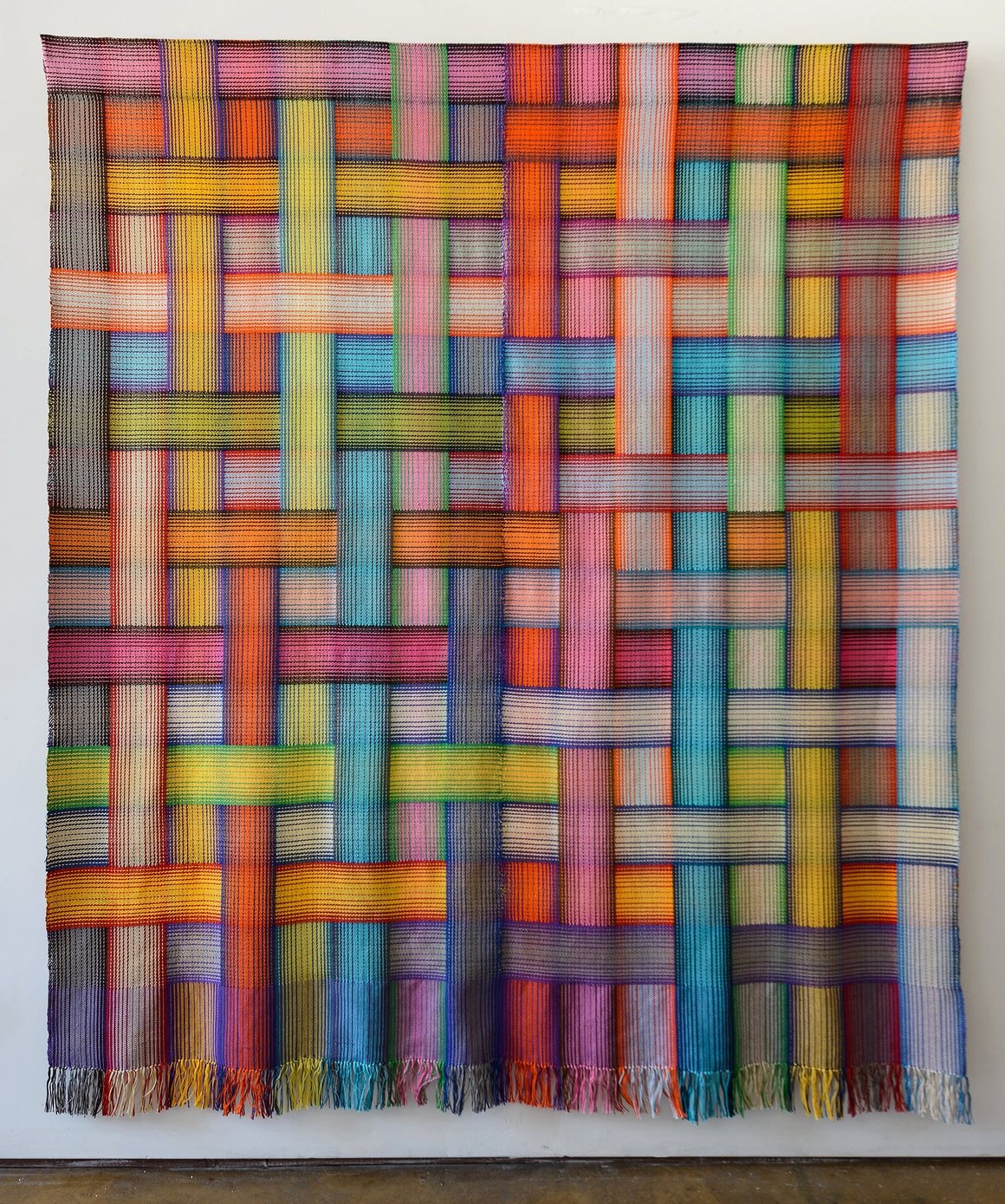 Social Fabric, 2022, weaving (cotton), 88" x 75". 