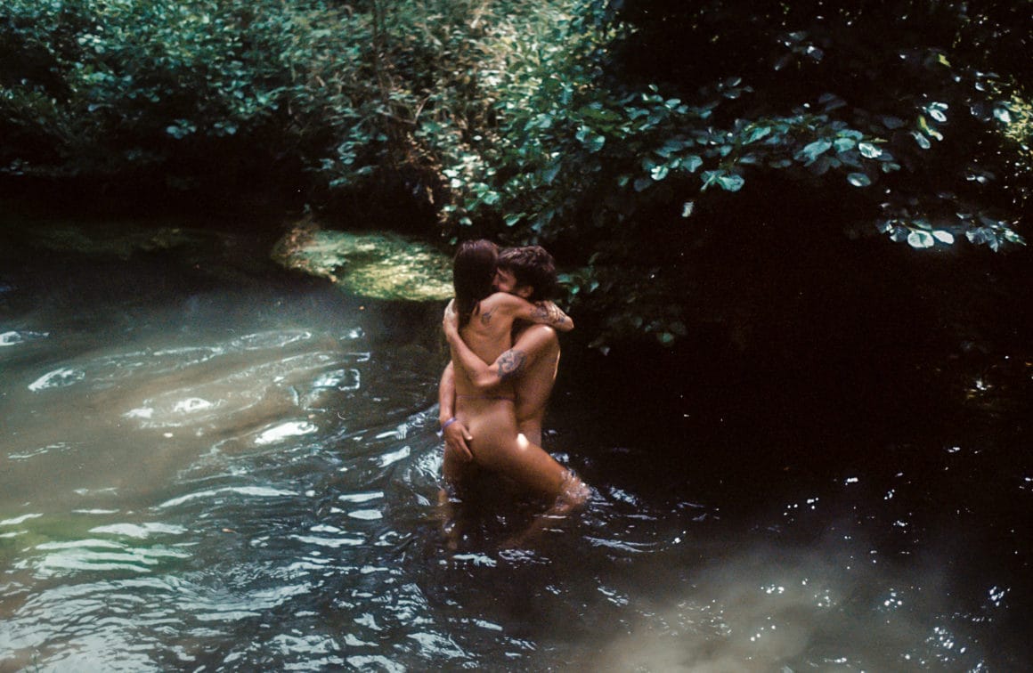 couple in the river
